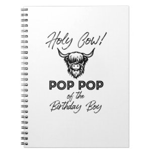 Holly Koe Pop Pop van de Birthday Boy Highland Koe Notitieboek