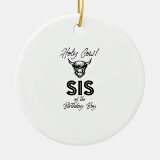 Holly Koe Sis van de Birthday Boy Highland Koe 1e Keramisch Ornament