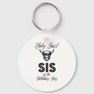 Holly Koe Sis van de Birthday Boy Highland Koe 1e Sleutelhanger