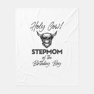 Holly Koe stiefmoeder van de Birthday Boy Highland Fleece Deken