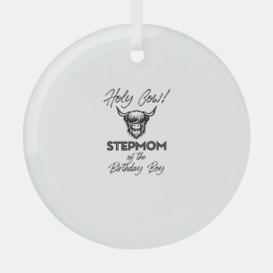 Holly Koe stiefmoeder van de Birthday Boy Highland Glas Ornament