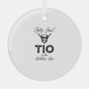 Holly Koe Tio van de Birthday Boy Highland Koe 1e Glas Ornament