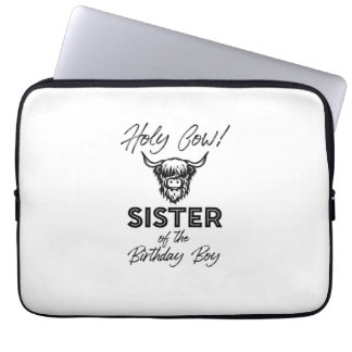 Holly Koe zus van de verjaardagsjongen Highland Ko Laptop Sleeve