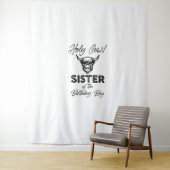 Holly Koe Zuster Van De Jarige Hooglandrund Wandkleed (In situ)