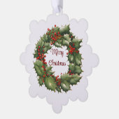  Holly krans papier Ornament Kaart (Links)