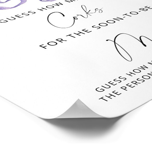 Holly krans - Raad hoeveel kurken Poster (Hoek)