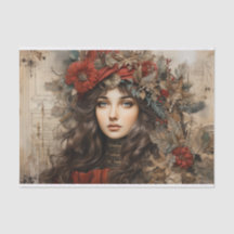  Holly Lady Decoupage
