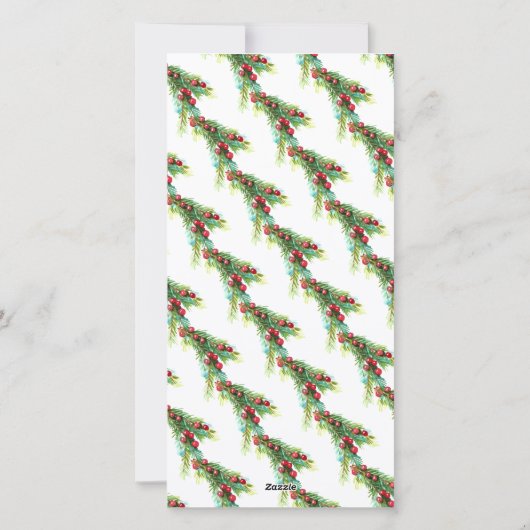 Holly Lantern Christmas Feestdagenkaart (Achterkant)