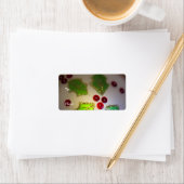 Holly Leaf and Berries Ornament Gift Labels (Insitu)