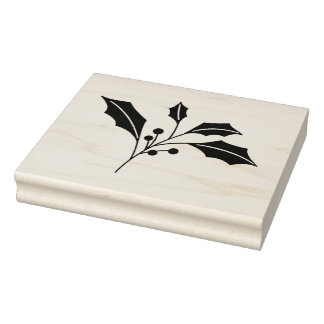 Holly Leaf Christmas Stamp – DIY Craft Rubber Rubberstempel
