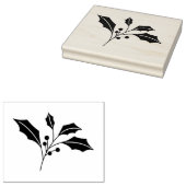 Holly Leaf Christmas Stamp – DIY Craft Rubber  Rubberstempel (Gestempeld)