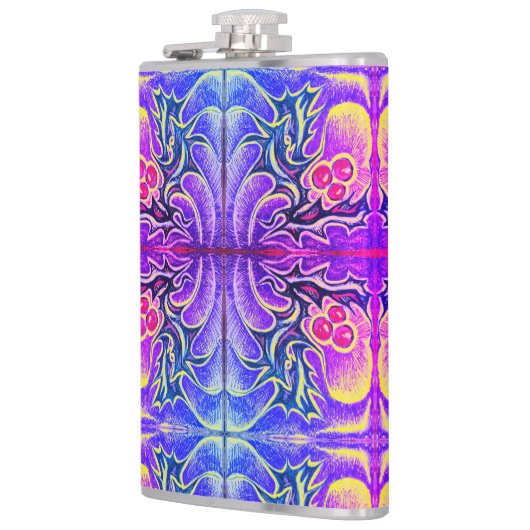 Holly Leaf en Berry Kleurrijk Heupfles (Links)