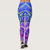 Holly Leaf en Berry Kleurrijk Leggings (Achterkant)