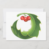 Holly Leaf Invitations Kaart (Voorkant)