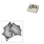 Holly Leaf Leaves Sugar Cookie Kerstmis Baking Rubberstempel (Gestempeld)