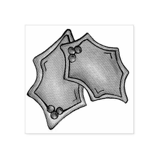 Holly Leaf Leaves Sugar Cookie Kerstmis Baking Rubberstempel (Afrduk)