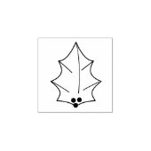 Holly Leaf met Berries Art Stamp Rubberstempel (Afrduk)