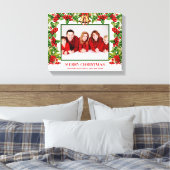 Holly Leaves and Berries Custom Photo Print (Insitu (Slaapkamer))