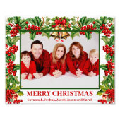 Holly Leaves and Berries Custom Photo Print Foto Afdruk (Voorkant)
