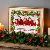 Holly Leaves and Berries Custom Photo Print Foto Afdruk