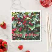 Holly leaves and Berries Servet (Insitu)