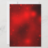 Holly Leaves & Bell Red Kerstparty Invite Kaart (Achterkant)