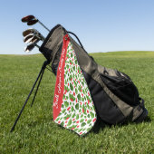 Holly Leaves & Berries Golf Handdoek Aangepaste Cl (Groen)