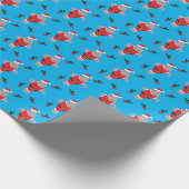 Holly Leaves Berry Animal Manatee Santa Kerstmis Cadeaupapier (Hoek)