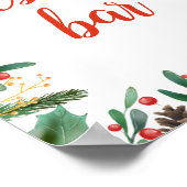 Holly Leaves Berry kerst | Schuine boog dessert Poster (Hoek)