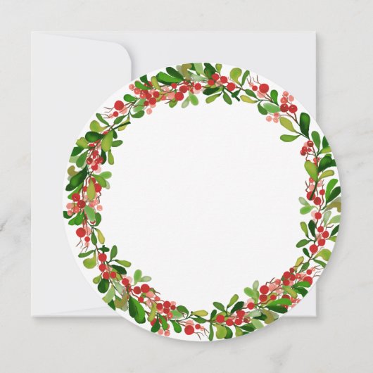 Holly Leaves Berry Kerst | Trouw Bruidsmeisje Kaart (Achterkant)