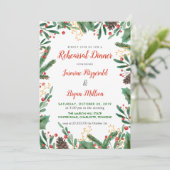 Holly Leaves Berry | Weddenschappen Kaart (Staand voorkant)