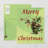 Holly Leaves Briefkaart (Voorkant / Achterkant)