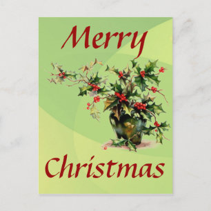 Holly Leaves Briefkaart