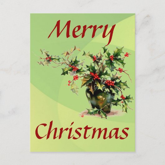 Holly Leaves Briefkaart (Voorkant)