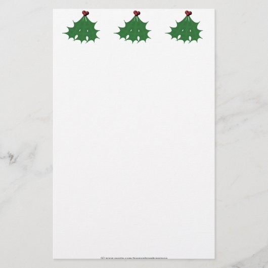 Holly Leaves Briefpapier (Voorkant)