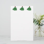 Holly Leaves Briefpapier (Staand voorkant)