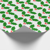 Holly Leaves Cadeaupapier (Hoek)