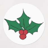 Holly Leaves Clipart Clip Art Holly Leaves Labels (Design 2)