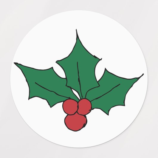 Holly Leaves Clipart Clip Art Holly Leaves Labels (Design 2)