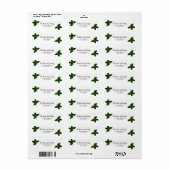 Holly Leaves en Berries Kerstmis Etiket (Full Sheet)