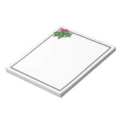 Holly Leaves en bessen | Kerstman Notitieblok (Linkerzijde)