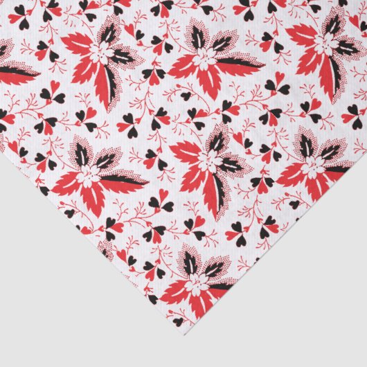 Holly Leaves en Flowers Tissuepapier (Detail)