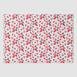 Holly Leaves en Flowers Tissuepapier