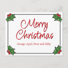 Holly Leaves, Holly berries, Kerstmis