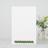 Holly Leaves, Holly berries, Kerstmis Briefpapier (Staand voorkant)