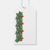 Holly Leaves, Holly berries, Kerstmis Cadeaulabel (Voorkant)