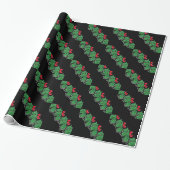 Holly Leaves, Holly berries, Kerstmis Cadeaupapier (Uitgerold)