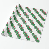 Holly Leaves, Holly berries, Kerstmis Cadeaupapier (Uitgerold)