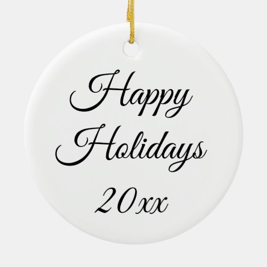 Holly Leaves, Holly berries, Kerstmis Keramisch Ornament (Achterkant)