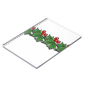 Holly Leaves, Holly berries, Kerstmis Notitieboek (Linkerzijde)